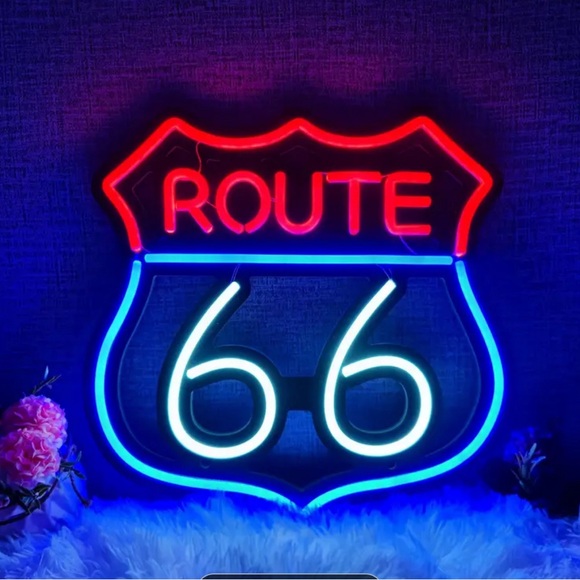 ROUTE 66 NEON LED SIGN - Picture 3 of 5